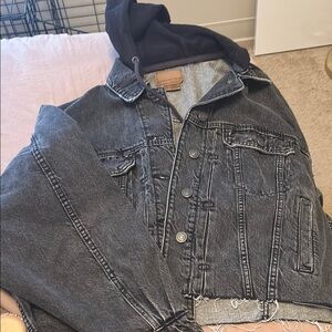 American Eagle Outfitters Black Jean Jacket